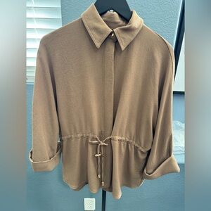 Zara Brown Button Down Shirt